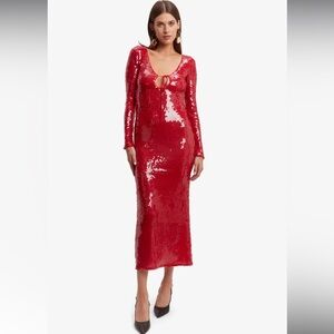 COPY - Bardot red sequin dress